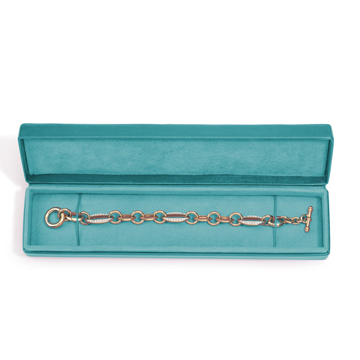 Aqua Leather Bracelet Box