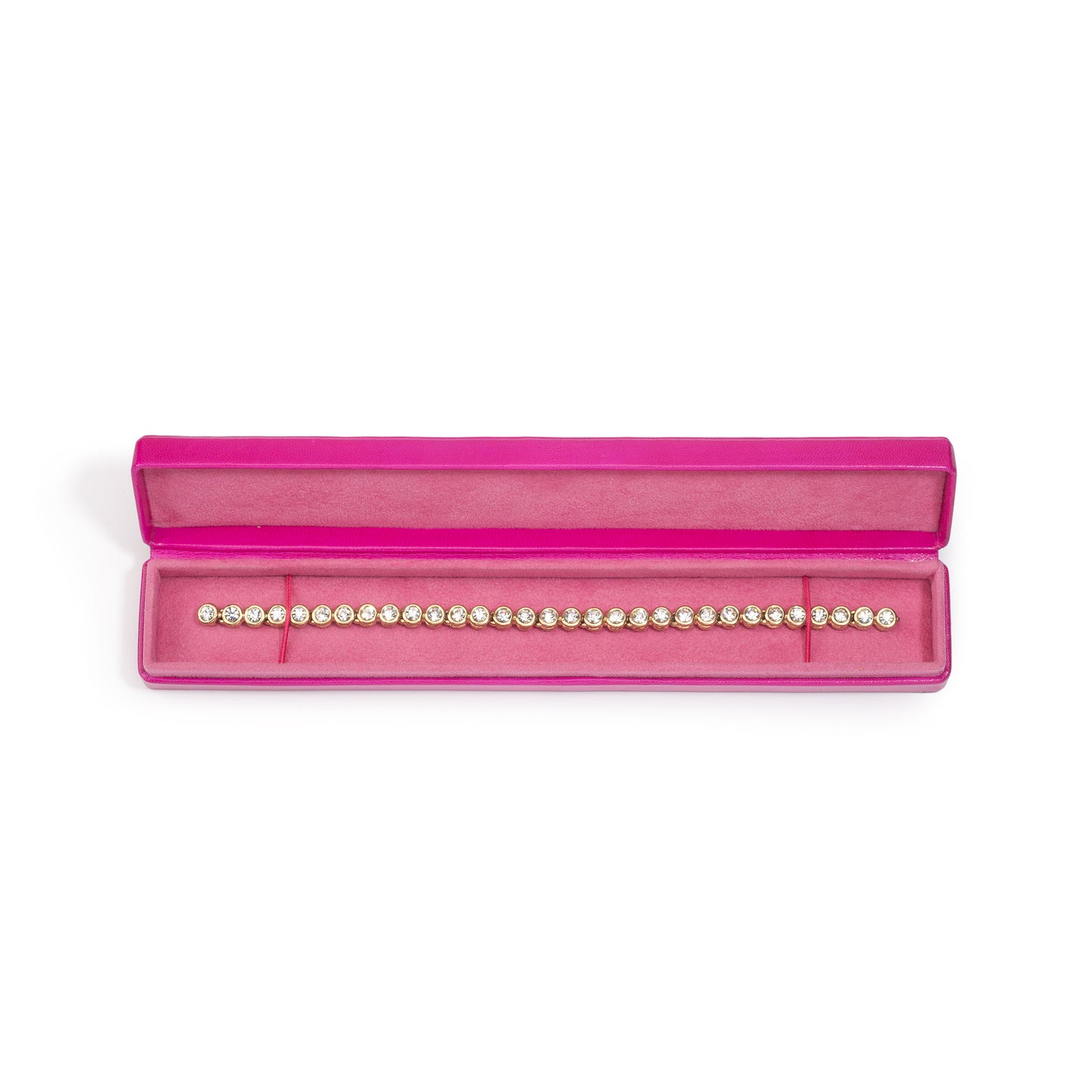 Fuchsia Leather Bracelet Box - Pack of 5