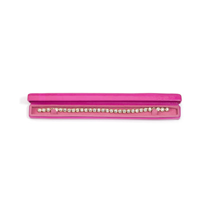 Fuchsia Leather Bracelet Box - Pack of 5