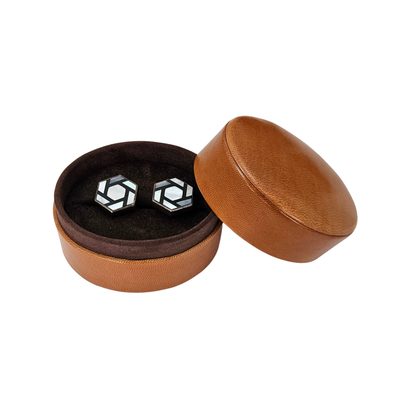 Oval Leather Ring Box - Tan lined Brown - Limited Edition