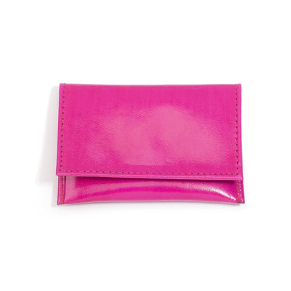 Fuchsia Leather Pouch with Pocket Divider - Small & Medium - Pack of 5