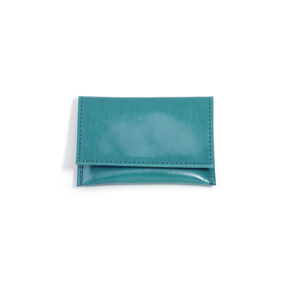 Aqua Leather Pouch with Pocket Divider - Small & Medium - Pack of 5