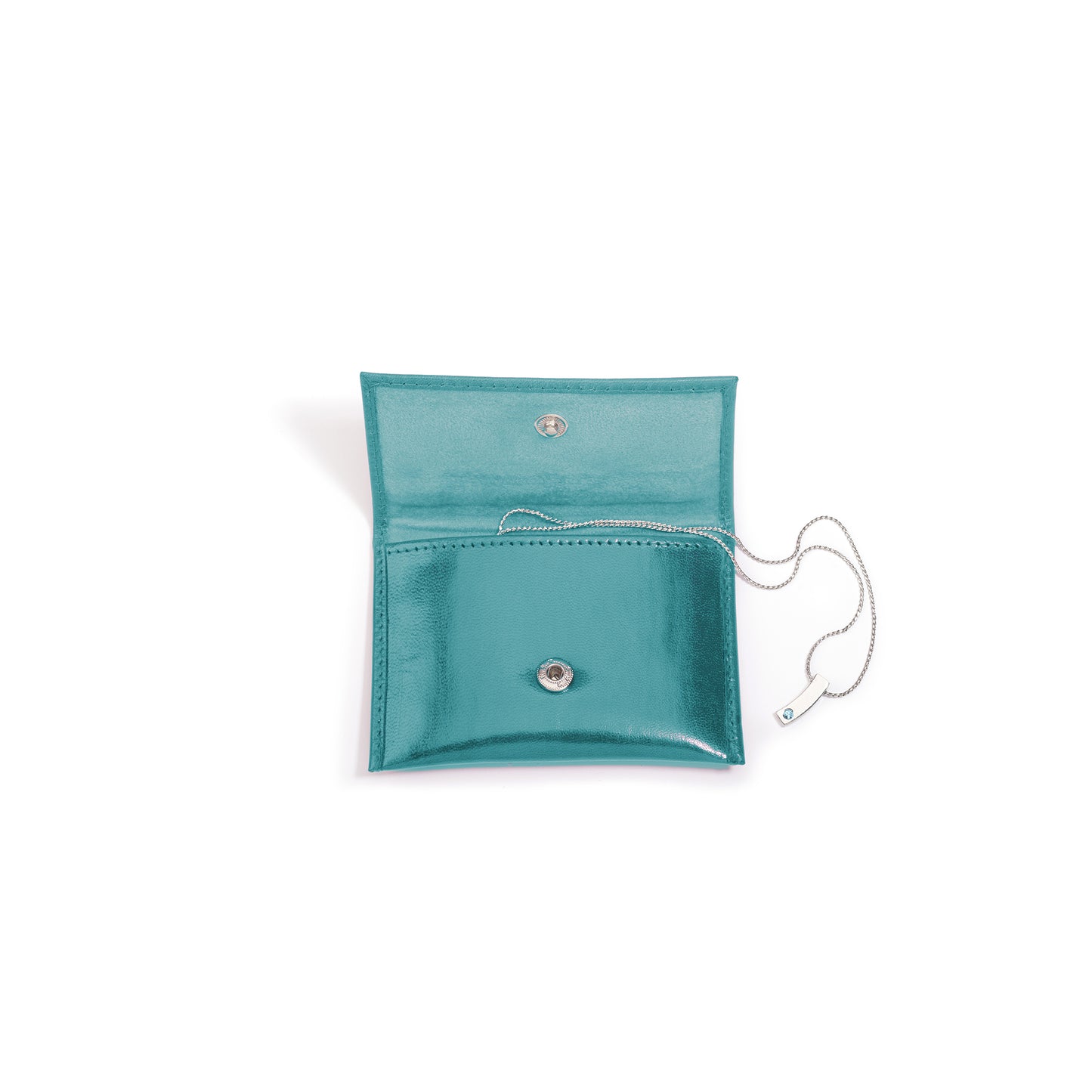 Aqua Leather Pouch with Pocket Divider - Small & Medium - Pack of 5