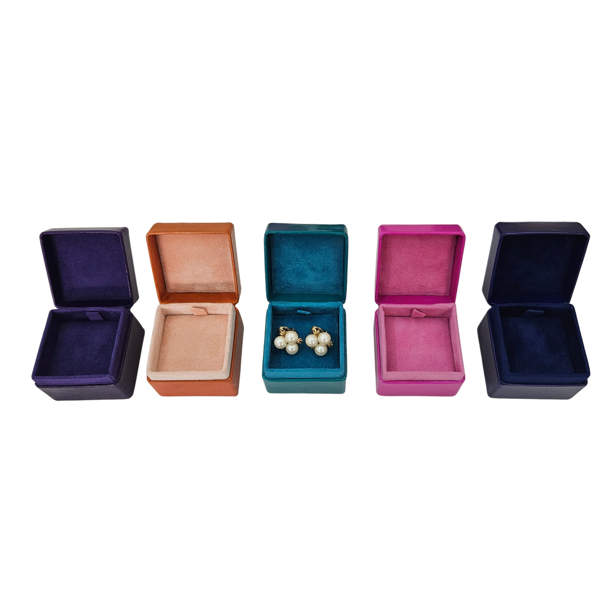 Mixed Bright Colours Ring Box Pack (5x5x4 cm) - PACK OF 5