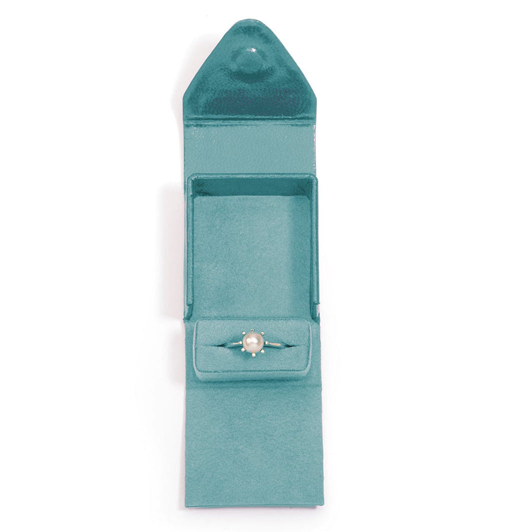Aqua Envelope Ring Box