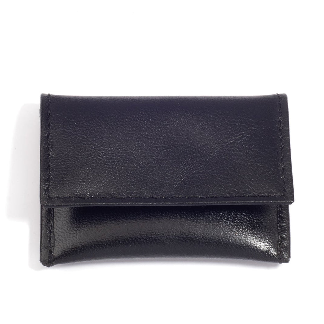 Black Leather Pouch with Pocket Divider - Pack of 5