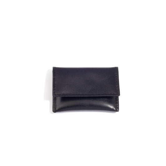 Black Leather Pouch with Pocket Divider - Pack of 5