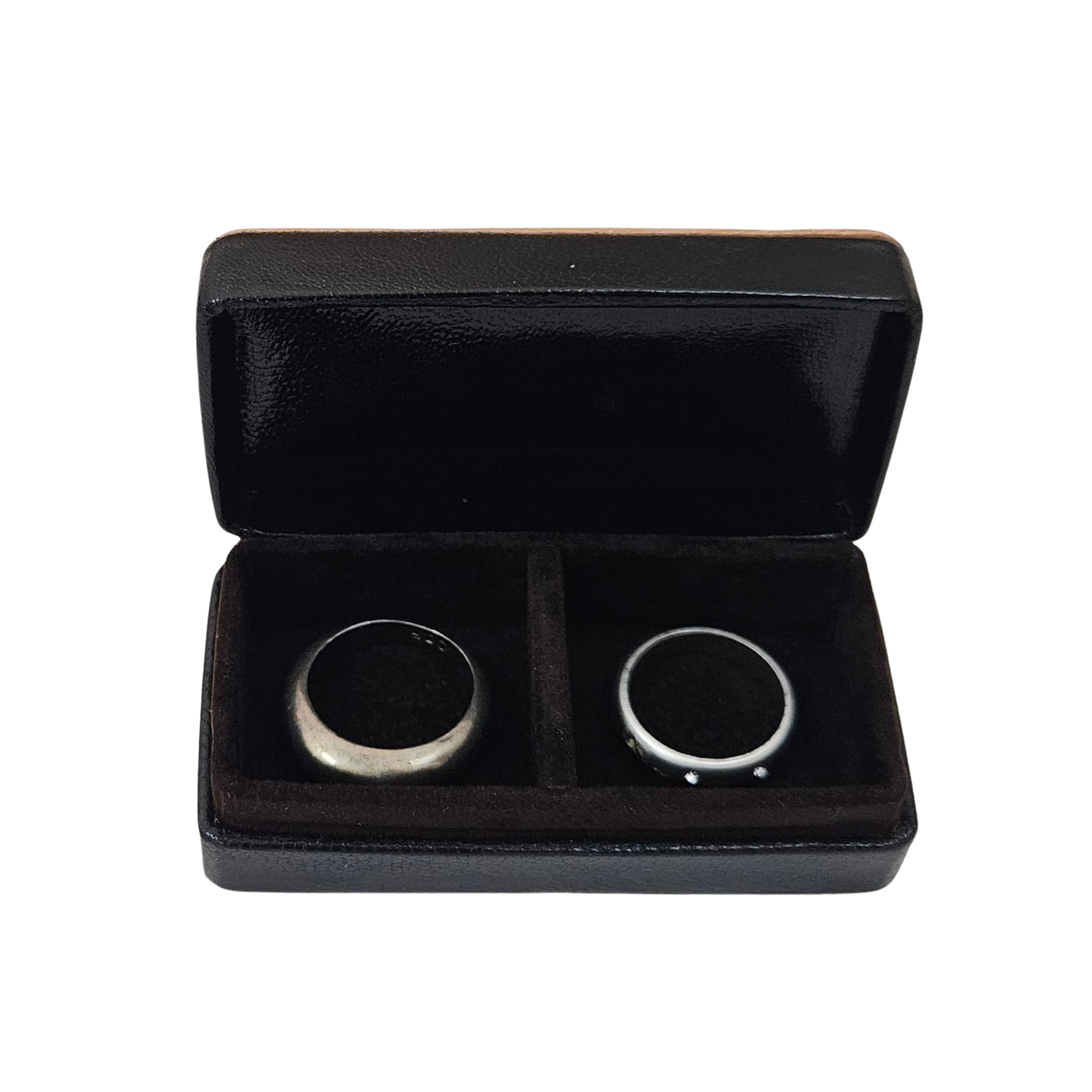 2-colour Wedding Ring Boxes with Partition (7x3.5x2 cm) - Limited Edition