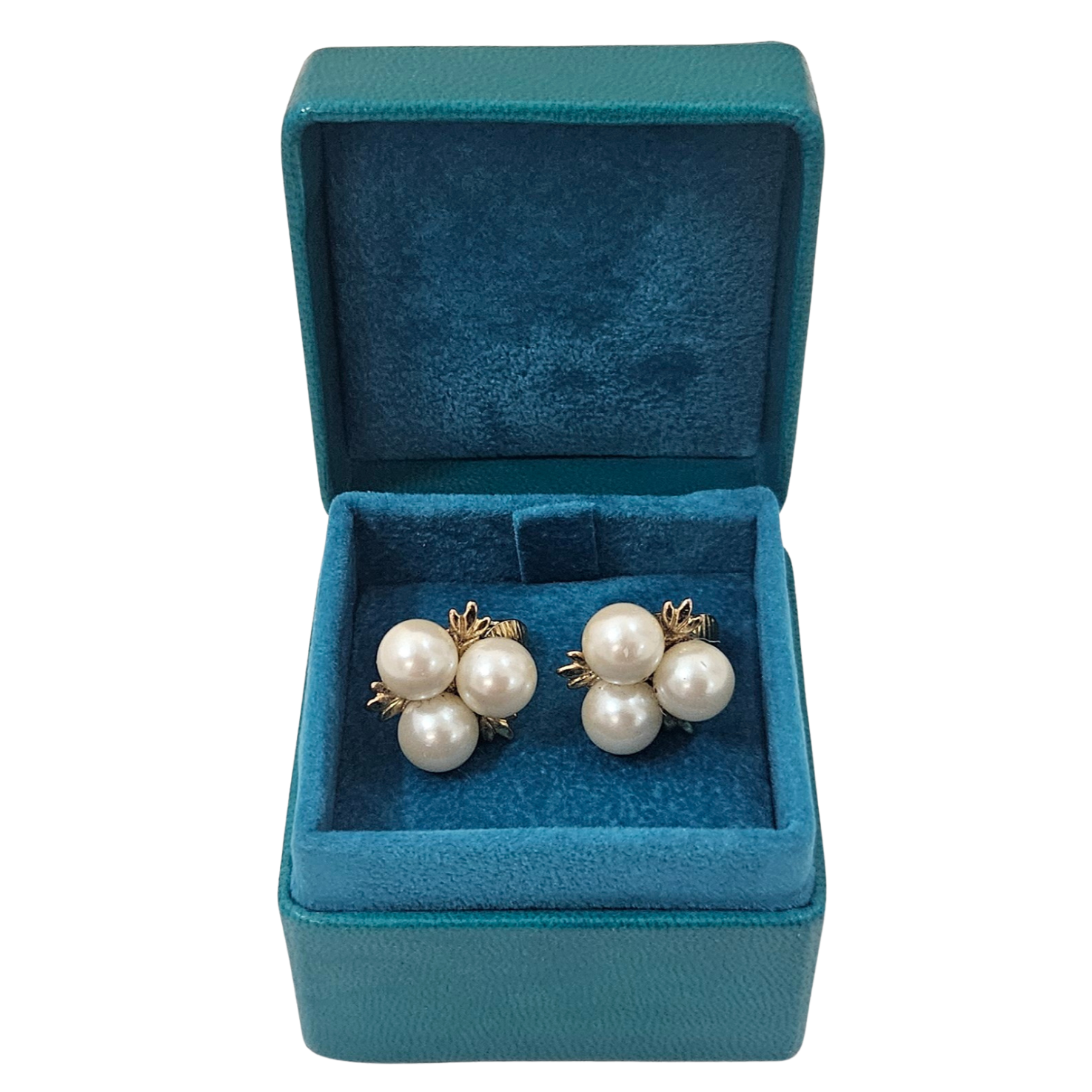 Leather Ring Boxes (5x5x4 cm) - Aqua
