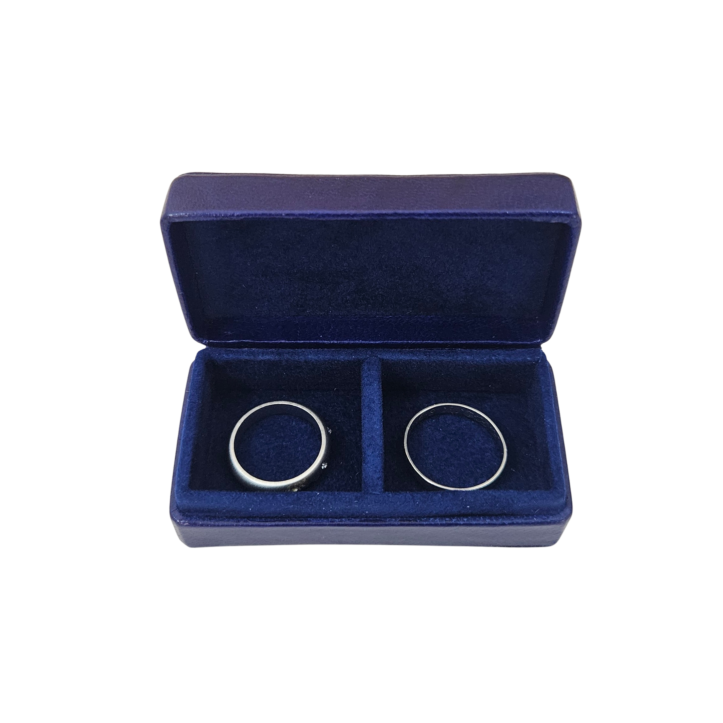 Wedding Ring Box with Partition (7x3.5x2 cm) - Royal Blue - Pack of 5