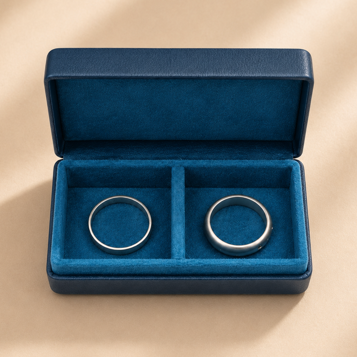 Aqua Wedding Ring Box with Partition - PACK OF 5