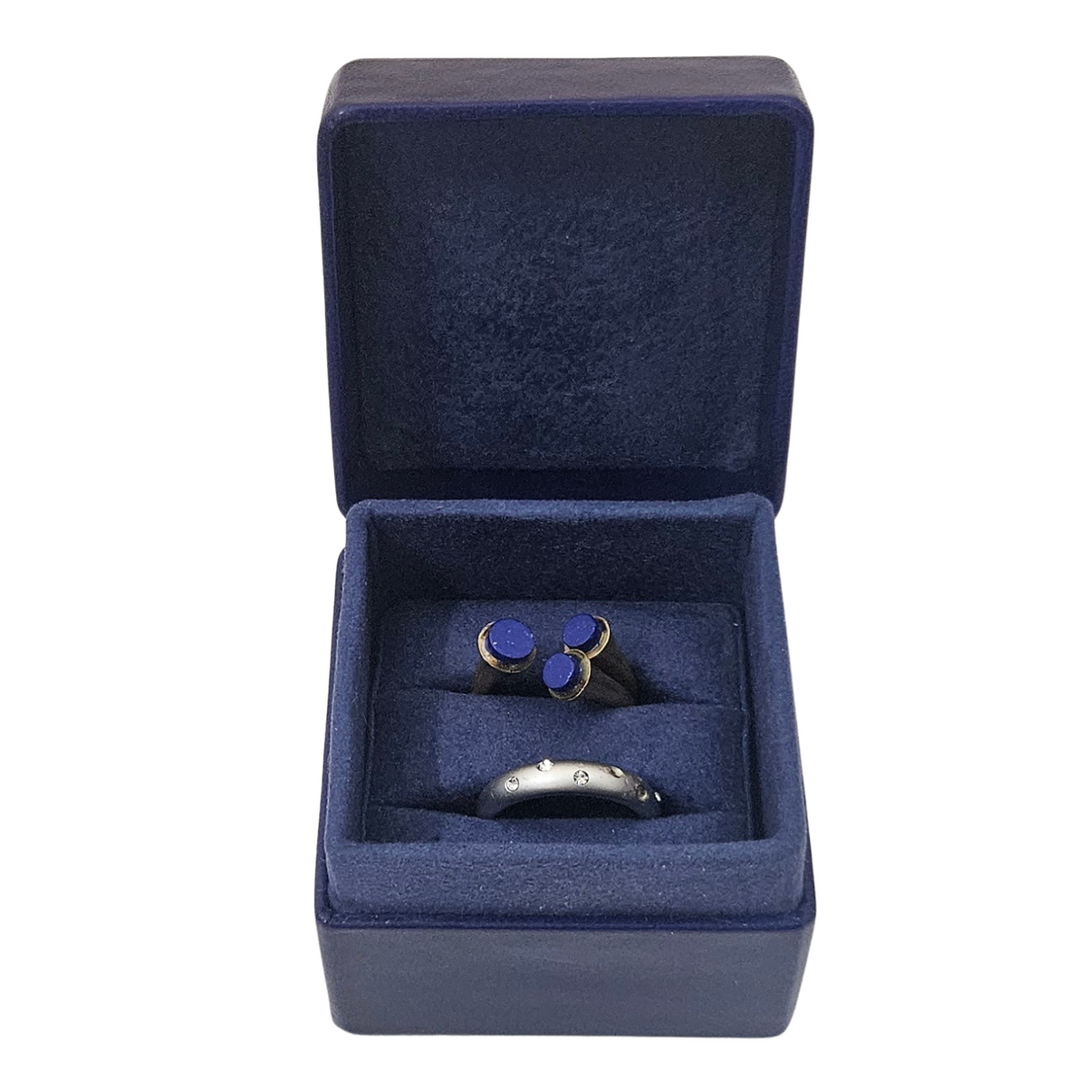 Leather Ring Box (5x5x4 cm) - Royal Blue
