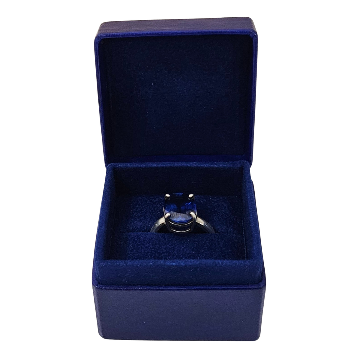 Leather Ring Box (5x5x4 cm) - Royal Blue