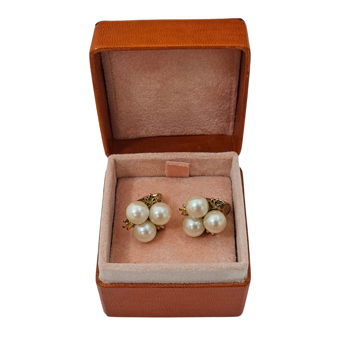 Leather Ring Box (5x5x4 cm) - Orange