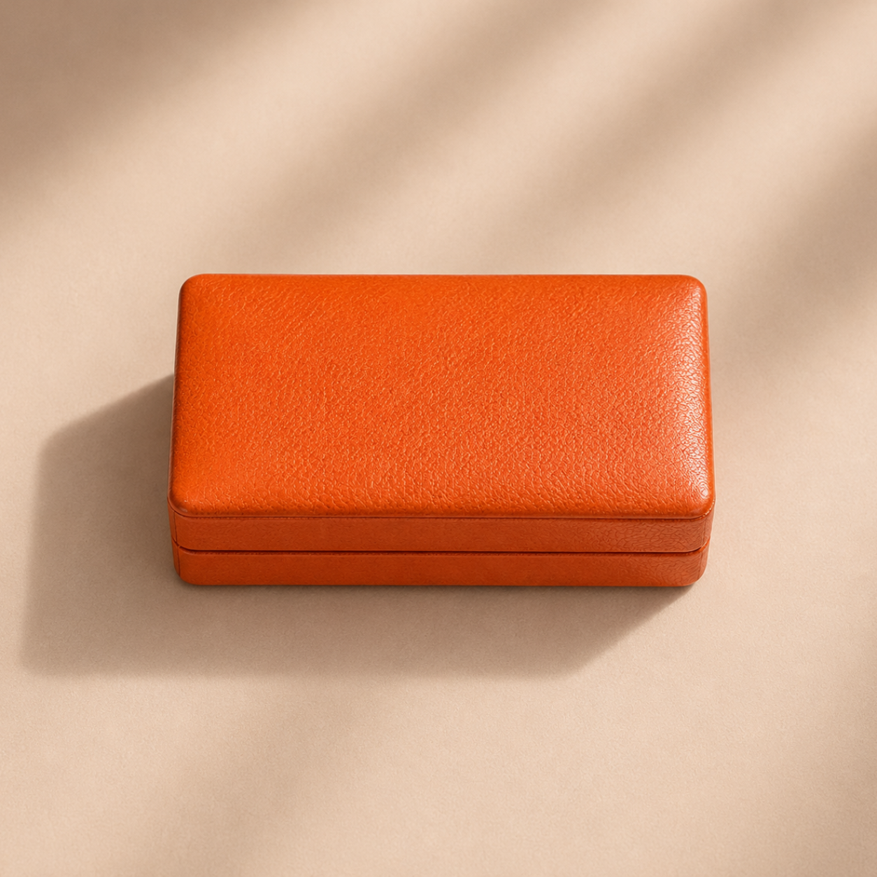 Wedding Ring Box with Partition (7x3.5x2 cm) - Orange