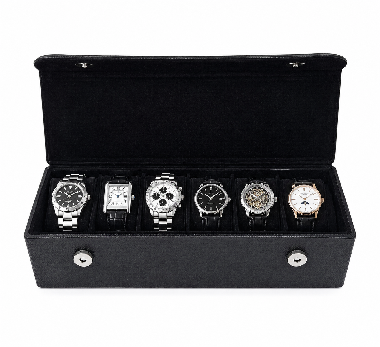 Gentleman’s Watch Box – 6 Watch Storage - Classic Colours