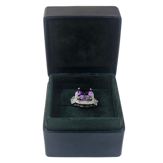 Leather Ring Boxes (5x5x4 cm) - Dark Green - Single box OR Pack of 5 (wholesale)