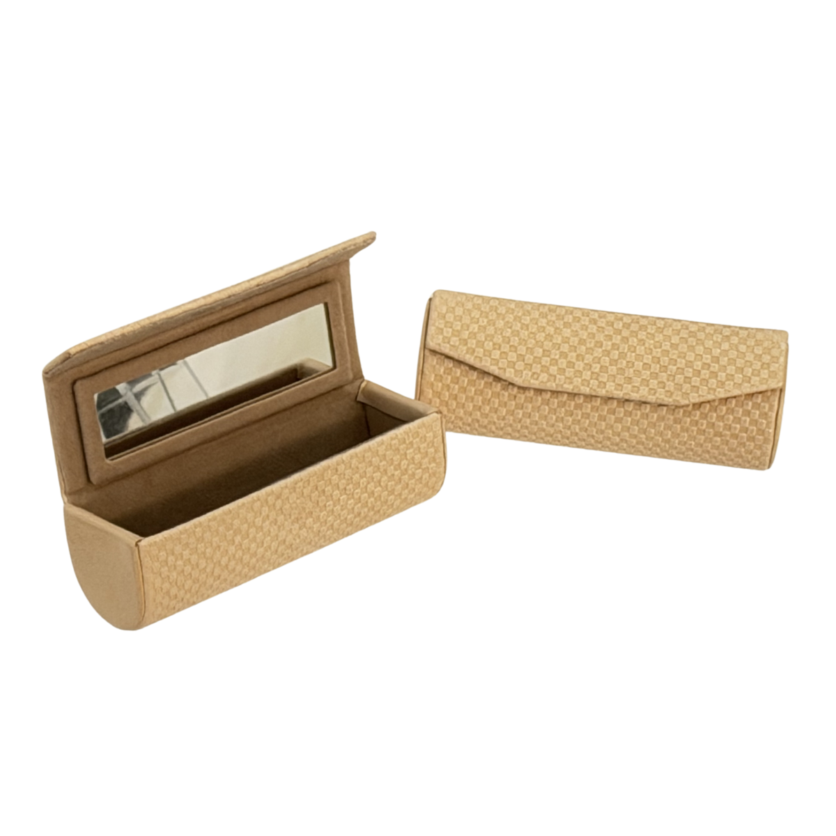 Handmade Leather Lipstick Case with Mirror