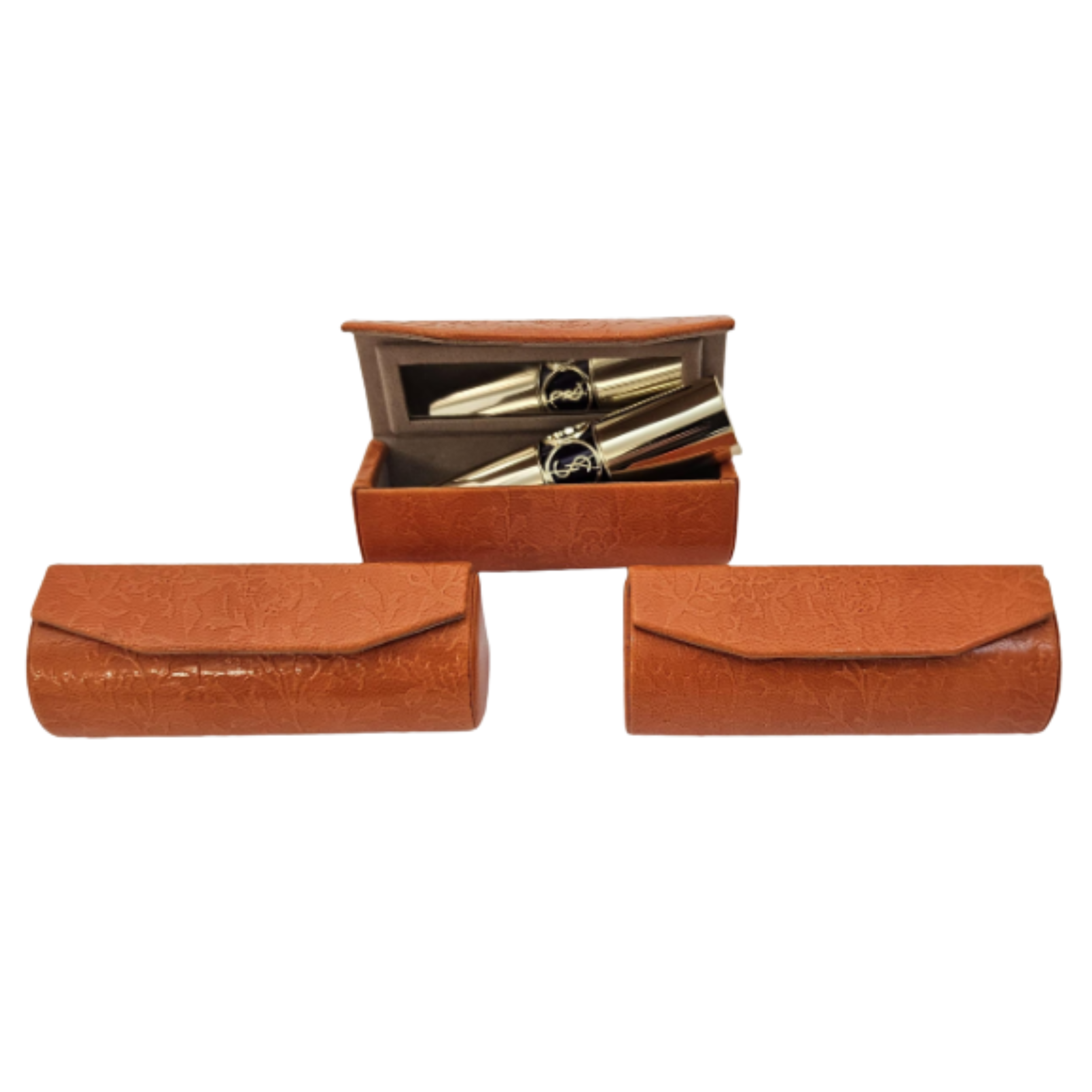 Handmade Leather Lipstick Case with Mirror