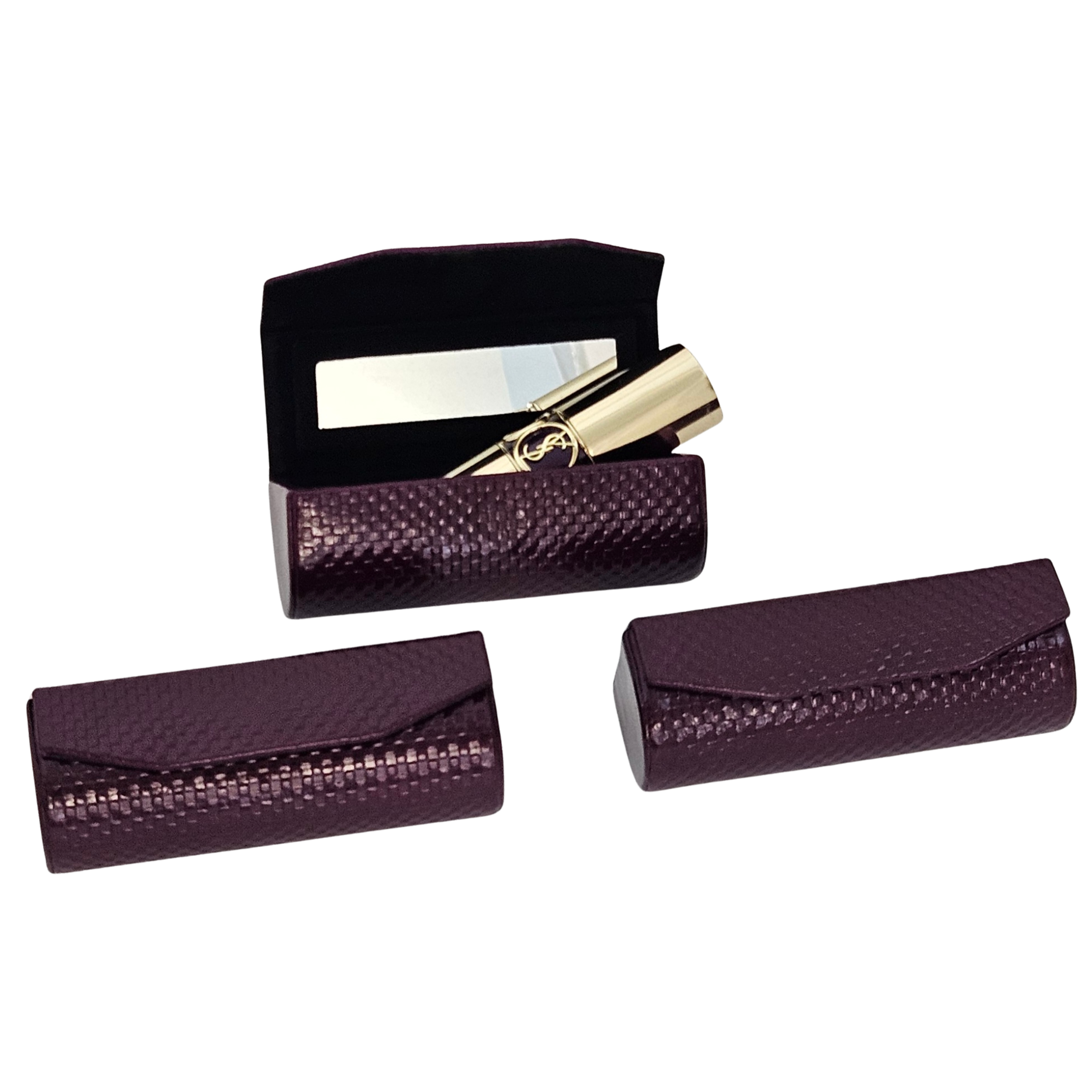 Handmade Leather Lipstick Case with Mirror