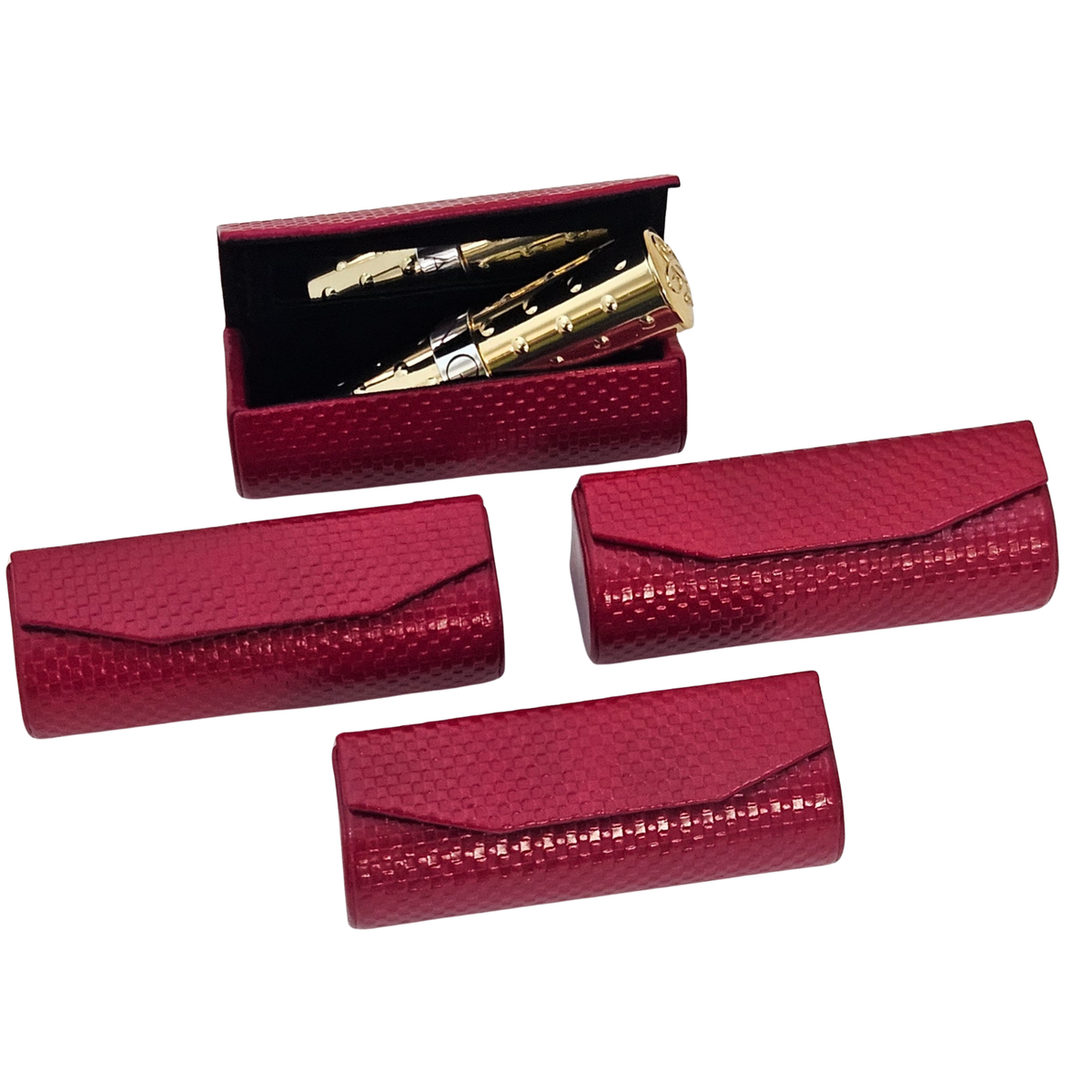 Handmade Leather Lipstick Case with Mirror