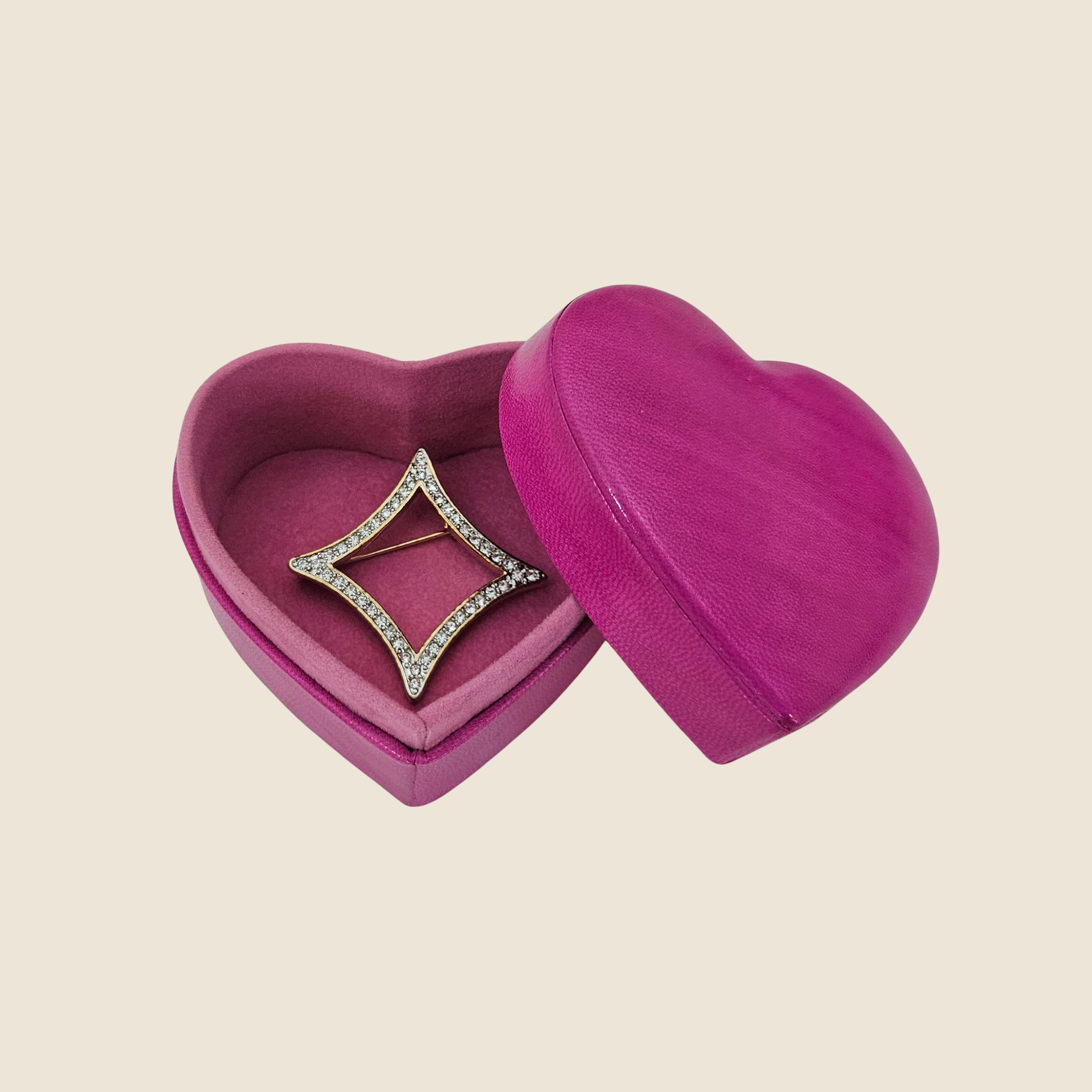 Handmade Heart-Shaped Jewellery Trinket Boxes